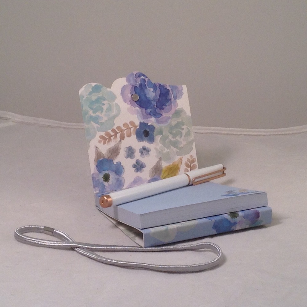Blue Floral Notepad - Picture 1 of 2
